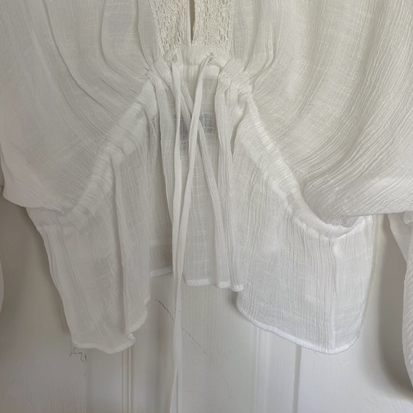 EUC: LULU’S Breezy Behavior White Dolman Top - Picture 8 of 15